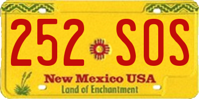 NM license plate 252SOS