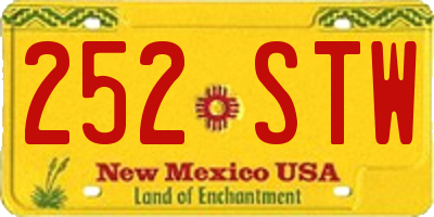 NM license plate 252STW