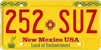 NM license plate 252SUZ