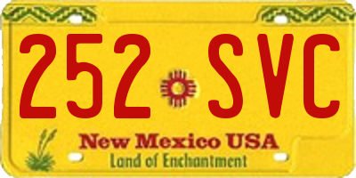 NM license plate 252SVC