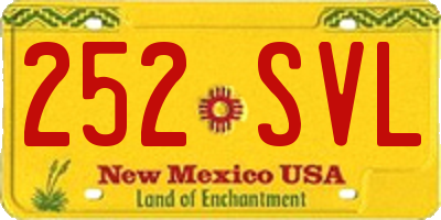 NM license plate 252SVL