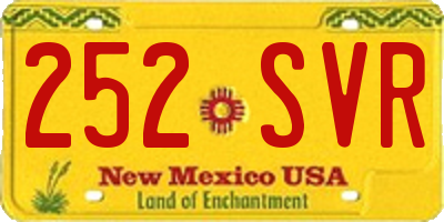 NM license plate 252SVR