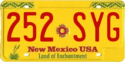 NM license plate 252SYG