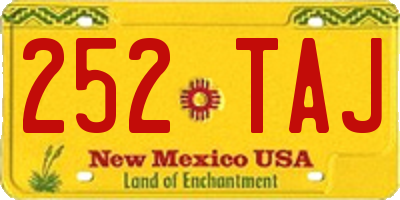 NM license plate 252TAJ