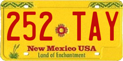 NM license plate 252TAY