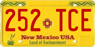 NM license plate 252TCE