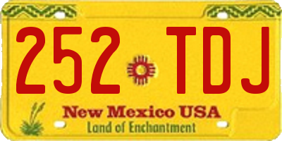 NM license plate 252TDJ
