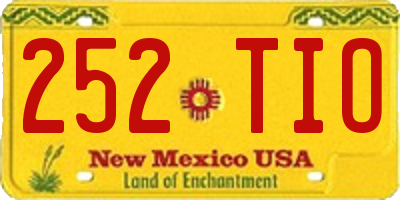 NM license plate 252TIO