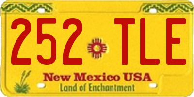NM license plate 252TLE