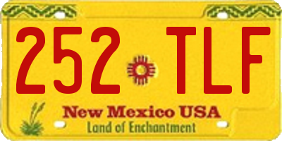 NM license plate 252TLF