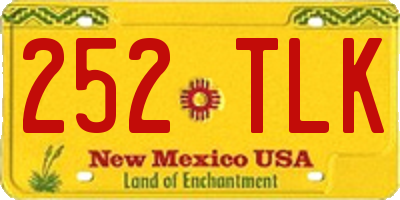 NM license plate 252TLK