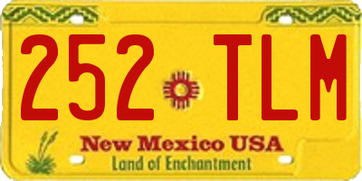 NM license plate 252TLM