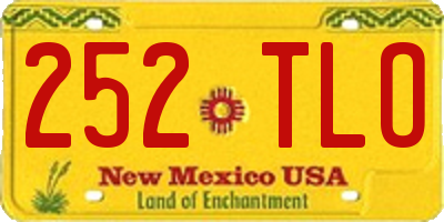 NM license plate 252TLO