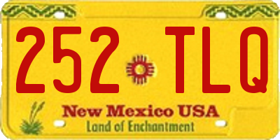 NM license plate 252TLQ
