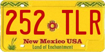 NM license plate 252TLR