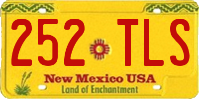 NM license plate 252TLS