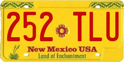 NM license plate 252TLU