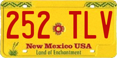 NM license plate 252TLV