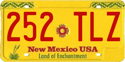 NM license plate 252TLZ