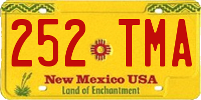 NM license plate 252TMA