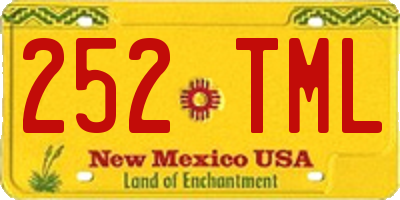 NM license plate 252TML