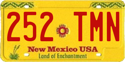 NM license plate 252TMN