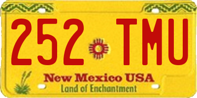 NM license plate 252TMU