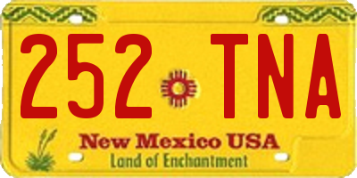 NM license plate 252TNA