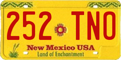 NM license plate 252TNO