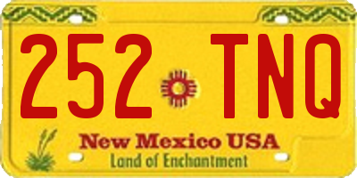 NM license plate 252TNQ