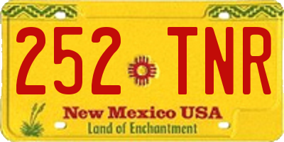 NM license plate 252TNR