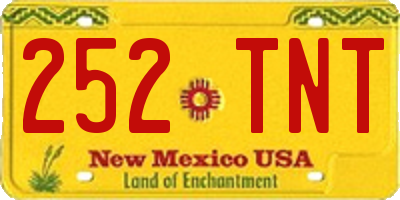 NM license plate 252TNT
