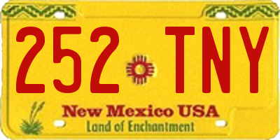 NM license plate 252TNY