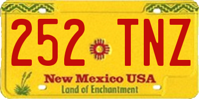 NM license plate 252TNZ