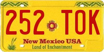 NM license plate 252TOK