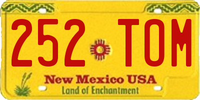 NM license plate 252TOM