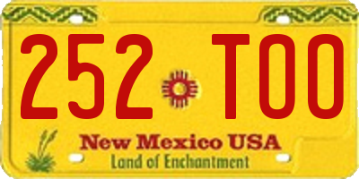 NM license plate 252TOO