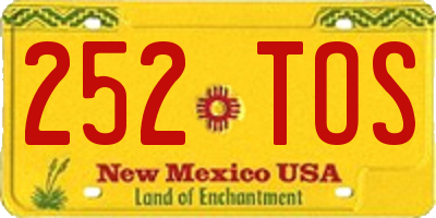 NM license plate 252TOS