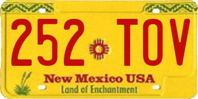 NM license plate 252TOV