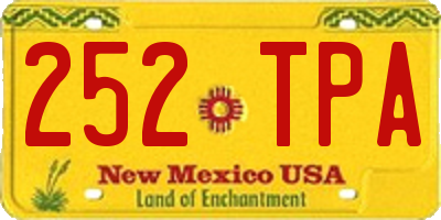 NM license plate 252TPA