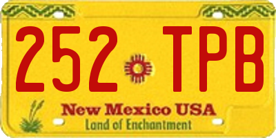 NM license plate 252TPB