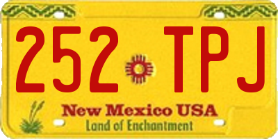NM license plate 252TPJ