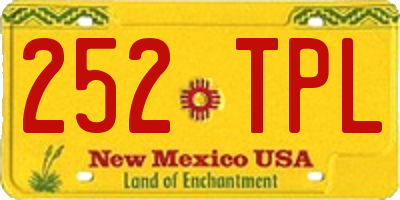 NM license plate 252TPL