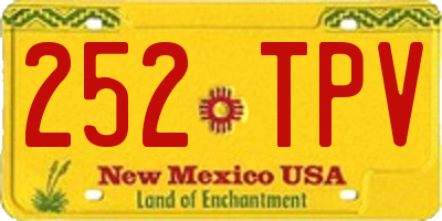 NM license plate 252TPV