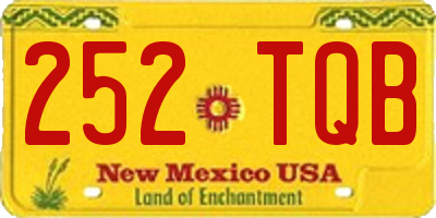 NM license plate 252TQB