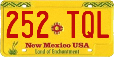 NM license plate 252TQL