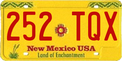 NM license plate 252TQX