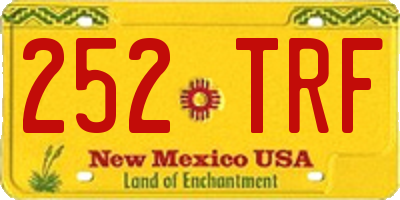 NM license plate 252TRF