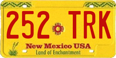 NM license plate 252TRK