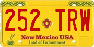 NM license plate 252TRW